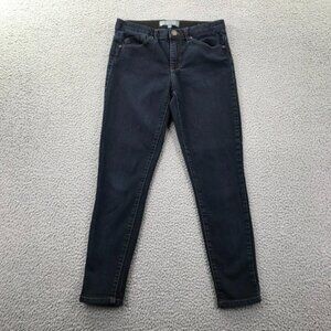 WIT & WISDOM Womens Size 2P PETITE Dark Wash Stretch Denim Mid Rise Skinny Jeans